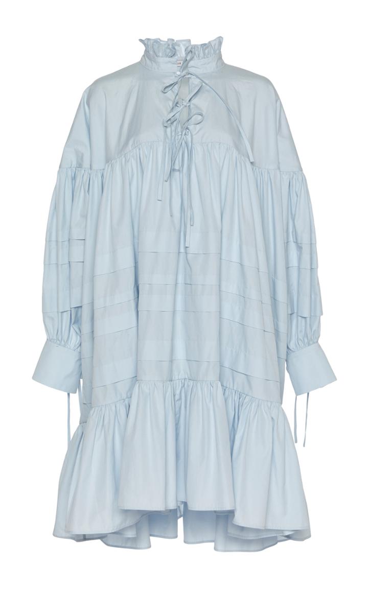 Cecilie Bahnsen Macy Ruffle-trimmed Cotton-poplin Dress