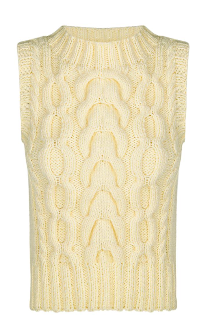 Moda Operandi Anna October Cable-knit Wool-blend Vest