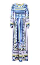 La Doublej Pemberley Printed Satin Maxi Dress