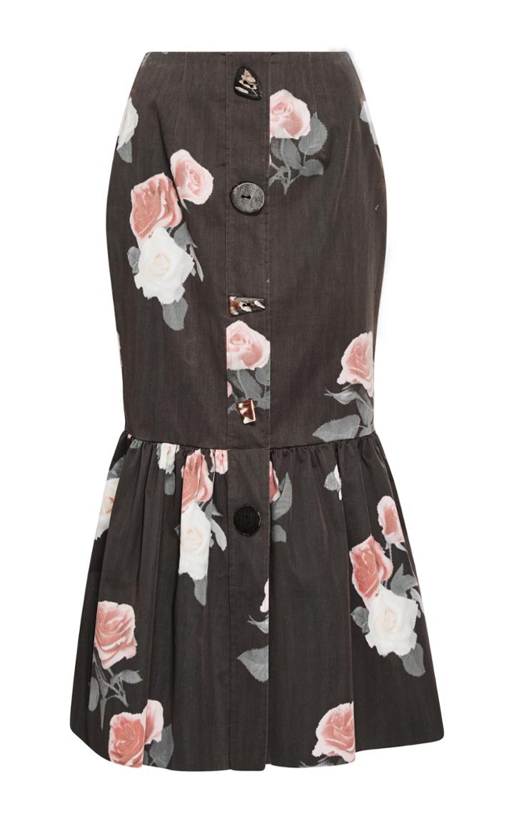 Rejina Pyo Paula Floral Printed Midi Skirt