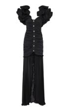 Moda Operandi Alessandra Rich Ruched Taffeta Dress Size: 36