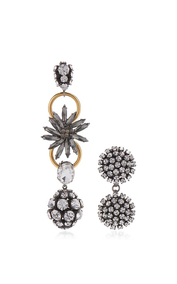 Marni Asymmetrical Earrings With Strass