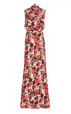 Moda Operandi Saloni Fleur Embellished Silk Dress