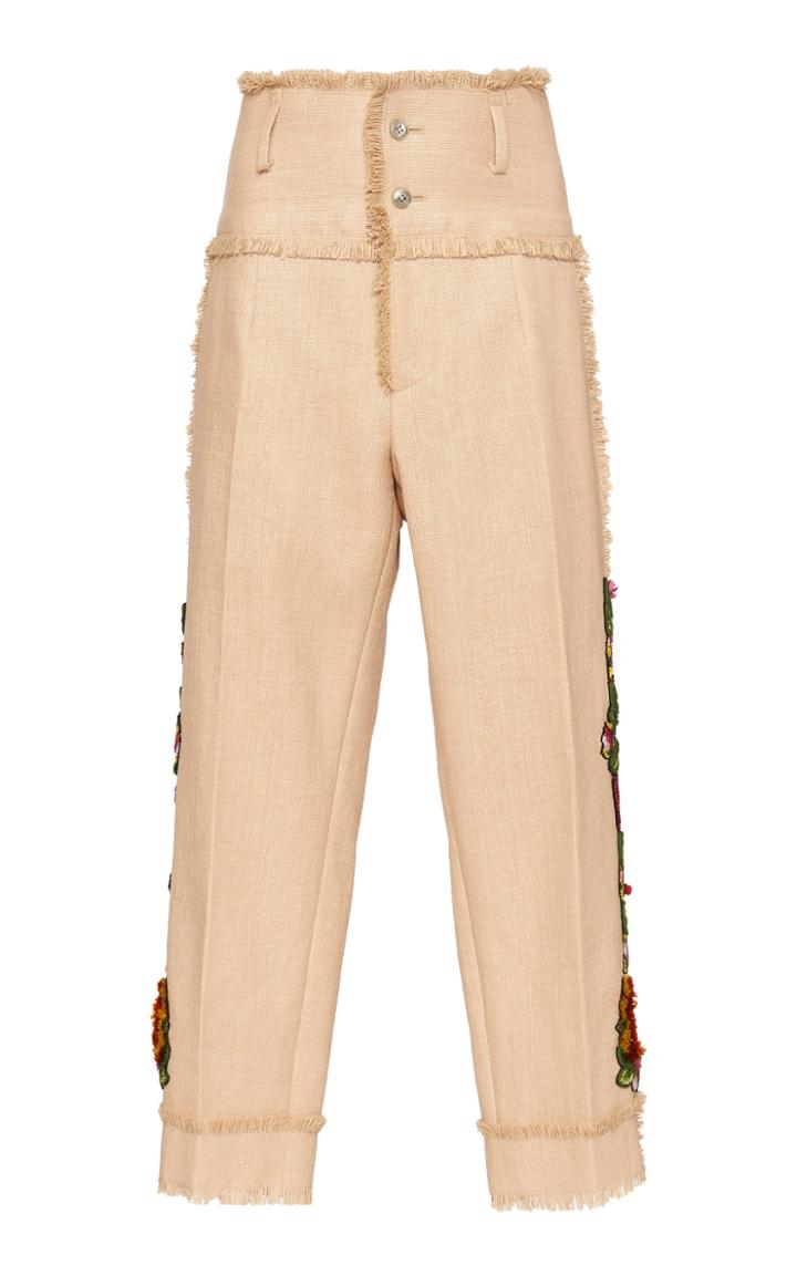 Dolce & Gabbana Floral-embroidered Twill Trouser