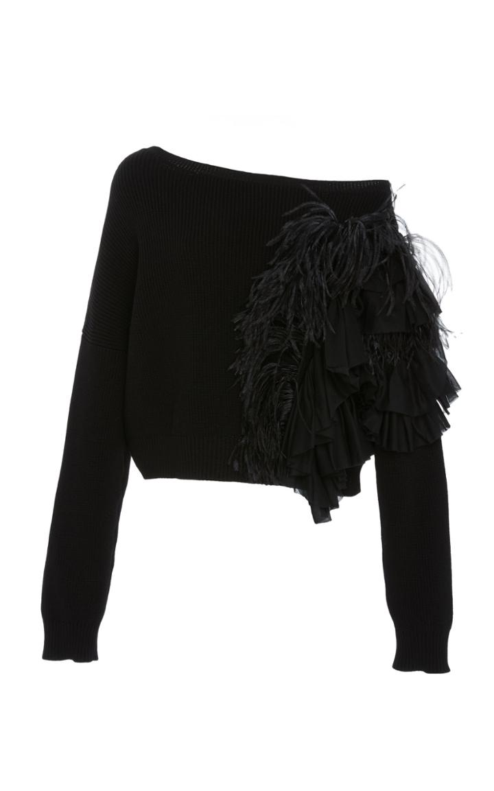 N 21 N&deg;21 Feathered Detail Pullover