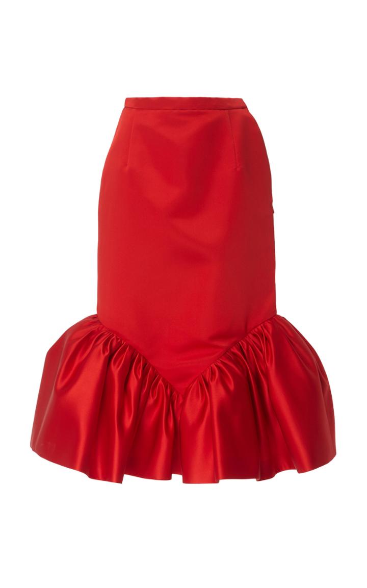 Christopher Kane Cupcake Hem Satin Skirt