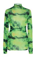 Versace Tie-dyed Silk Turtleneck Top Size: 36