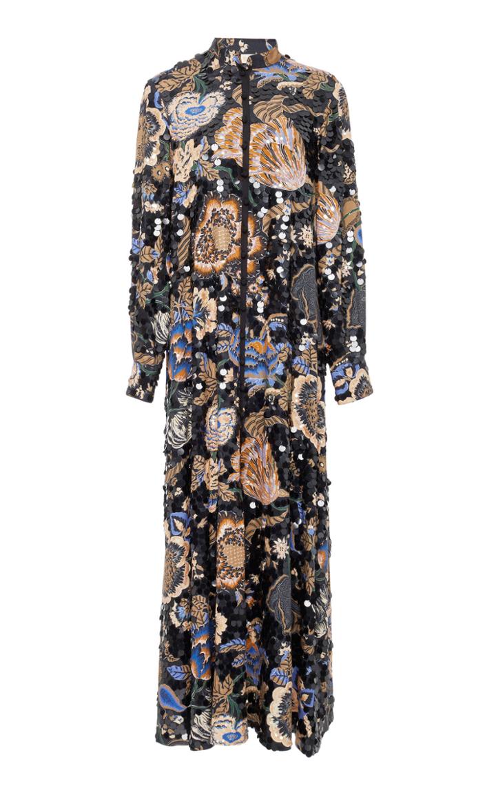 Tory Burch Agnes Printed Sequin Dress