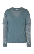 Rhude Long Sleeve Bleached Tee