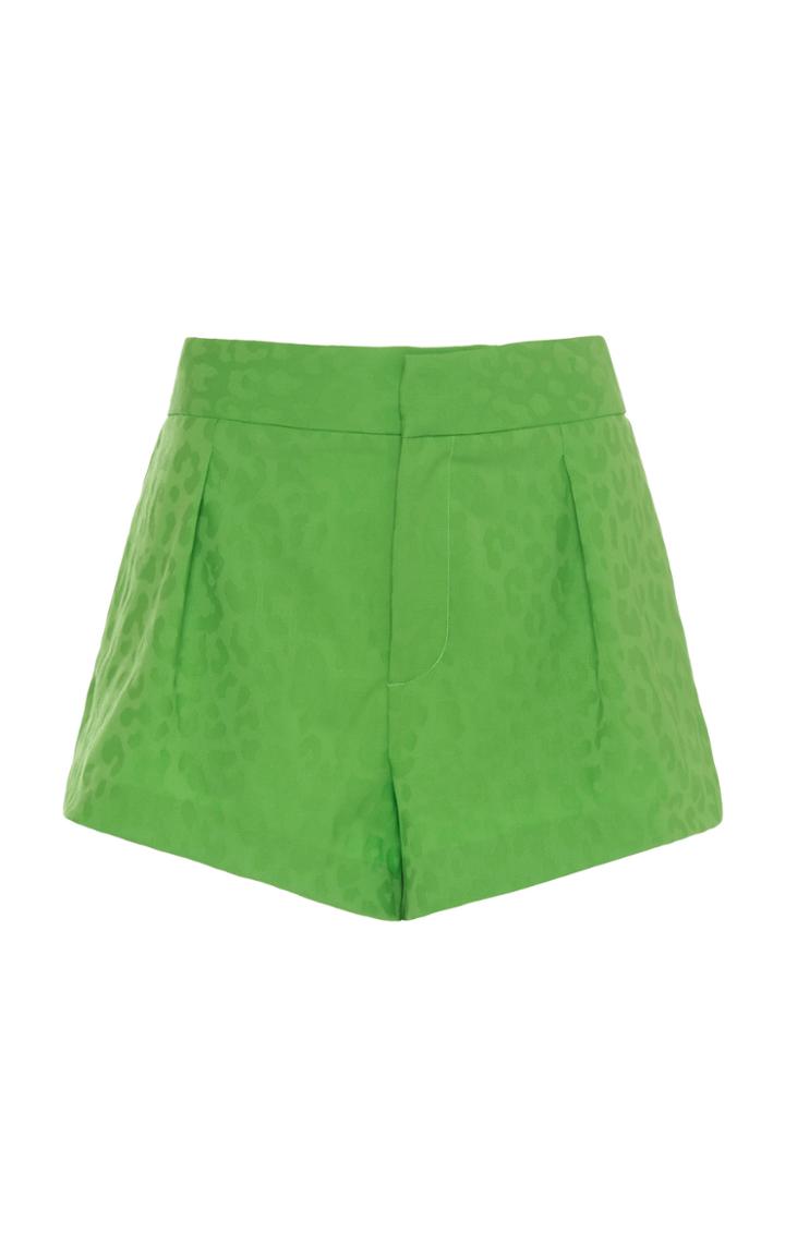 Moda Operandi Dundas Leopard-jacquard Wool-blend Shorts Size: 38