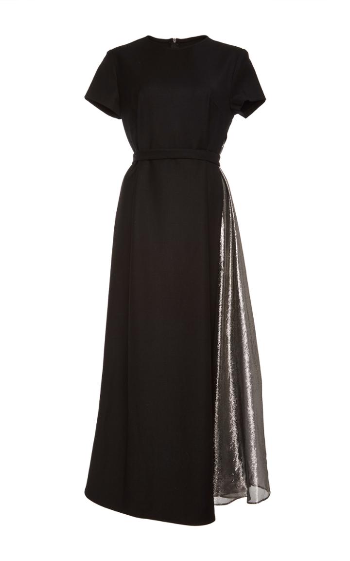 Hensely Contrast Metallic Insert Dress
