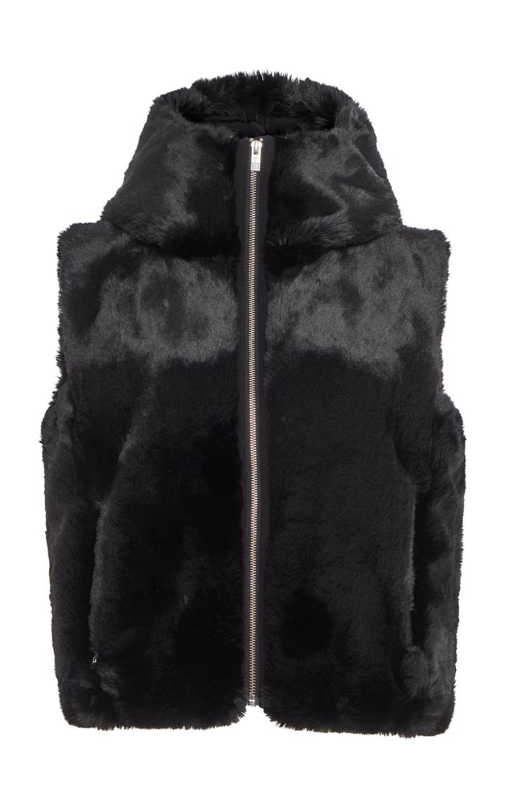 Fusalp Hooded Cropped Fur Vest