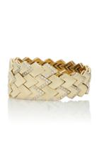 The Last Line Triple Warp 14k Yellow Gold And Diamond Bracelet