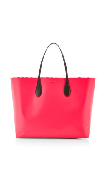Rochas Leather Tote Pink