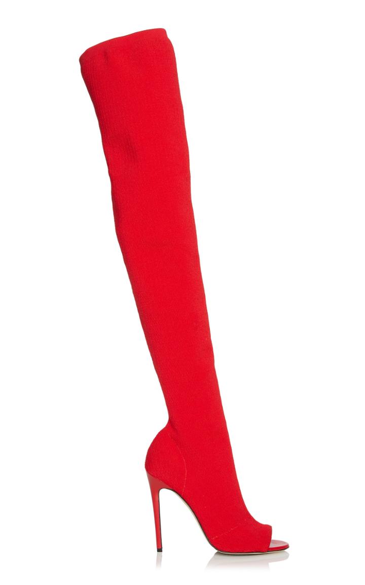 Victoria Beckham Jasmine Stretch-knit Thigh Boots