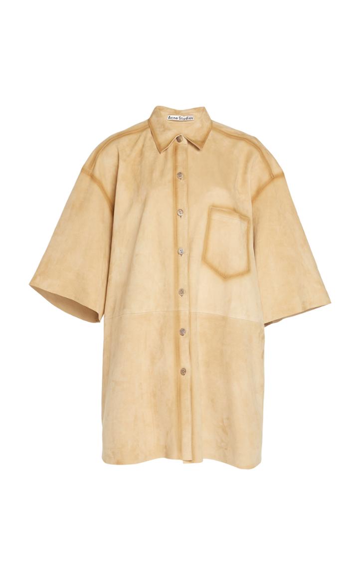Acne Studios Larin Draped Suede Shirt