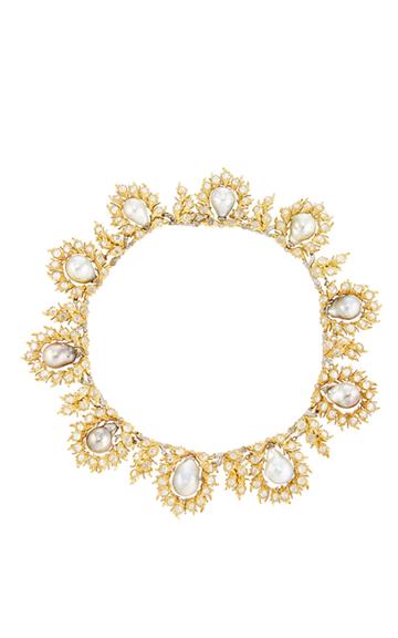 Buccellati Baroque Pearl And Diamond Necklace