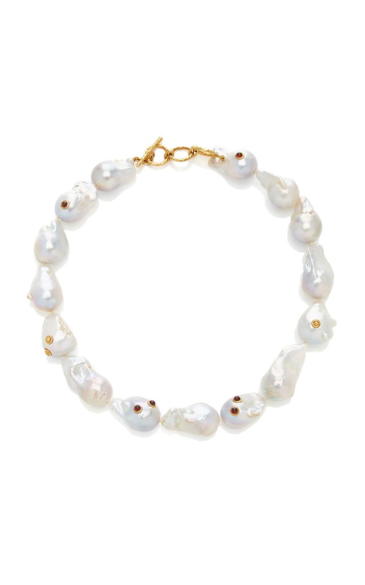 Moda Operandi Pacharee 18k Yellow Gold Gold Sheen Sapphire Jahn Necklace