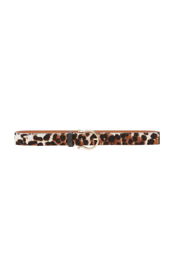 Maison Boinet Leopard Print Leather Belt