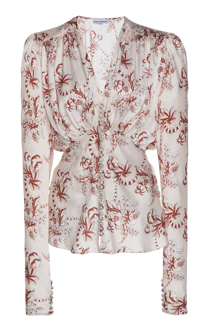 Paco Rabanne Printed Satin Top