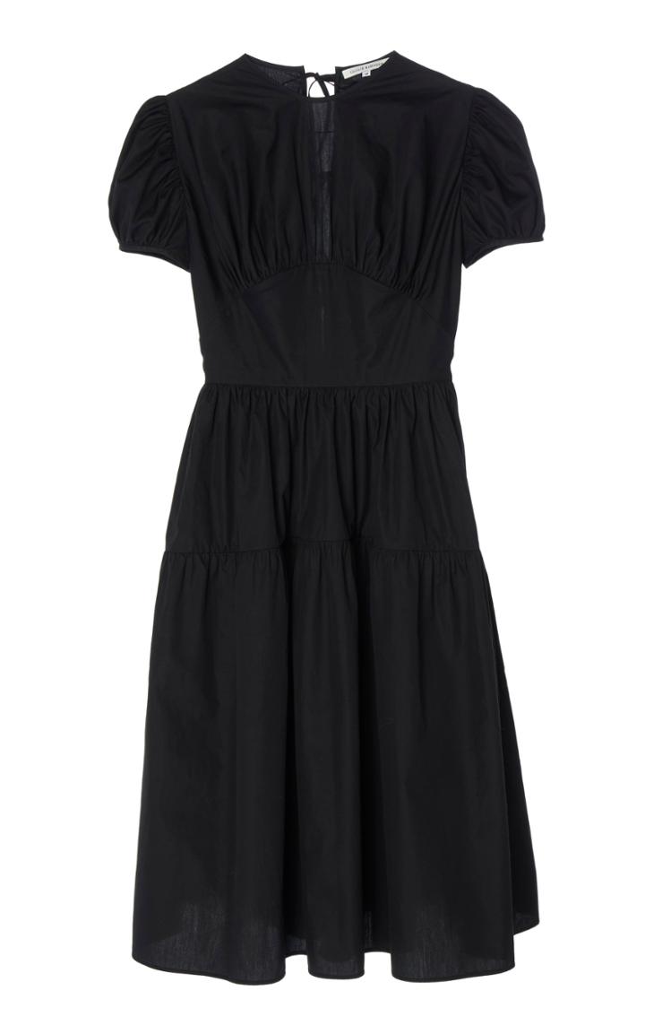 Cecilie Bahnsen Cotton Tia Puff Sleeve Midi Dress