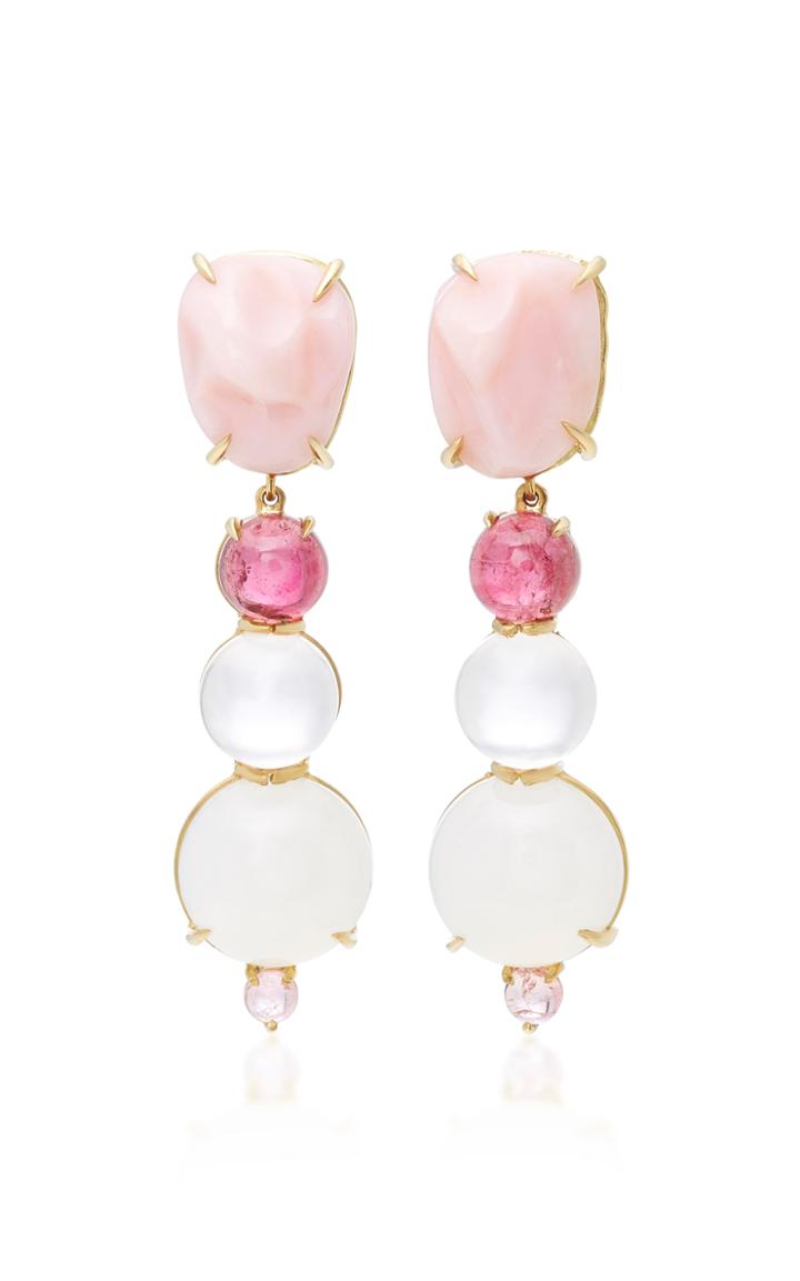 Daria De Koning Ros All Day 18k Yellow Gold Multi-stone Earrings