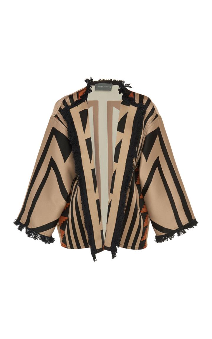 Alberta Ferretti Jacquard Graphic Print Jacket