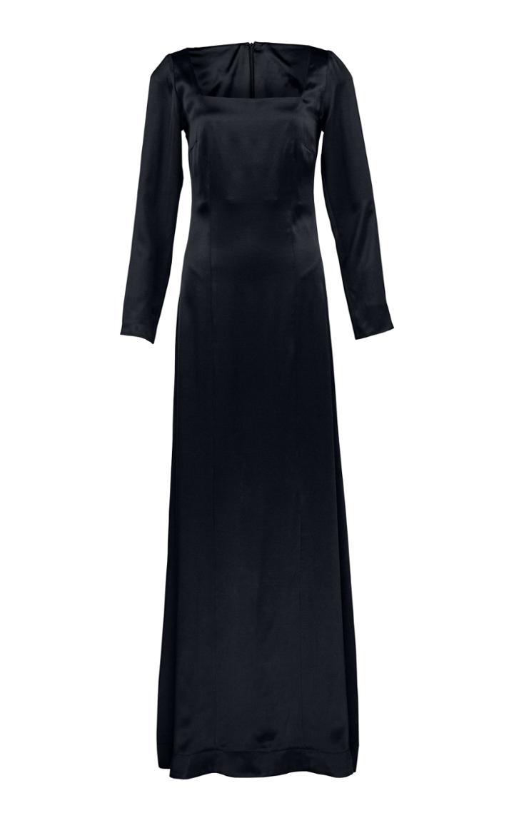 Moda Operandi Deitas Nova Square-neck Satin Maxi Dress