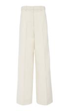 Jil Sander Gabriel Wide-leg Pleat-front Cotton Pants