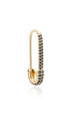 Anita Ko Safety Pin 18k Gold Sapphire Single Earring