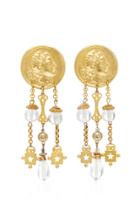 Lulu Frost M'o Exclusive Vintage Crystal And Star Bead Earrings