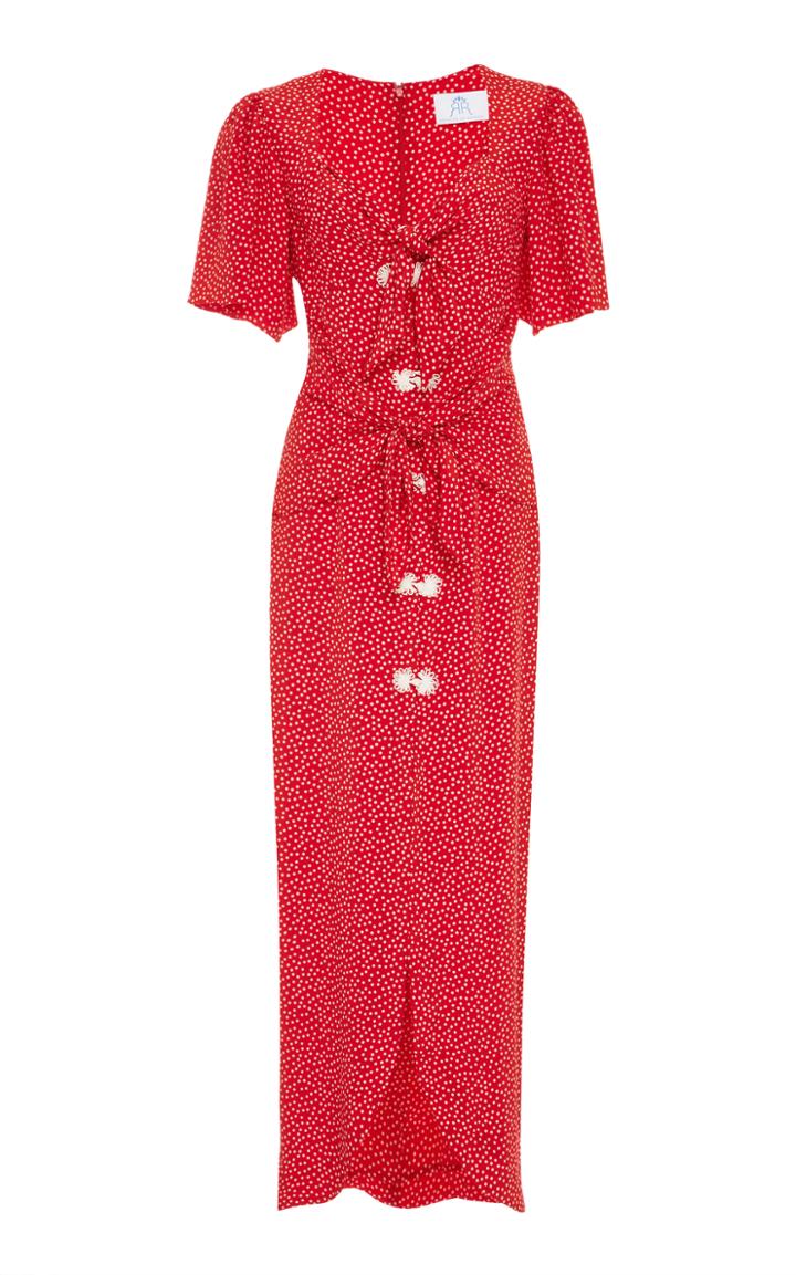 Rebecca De Ravenel The Zaza Silk Midi Dress