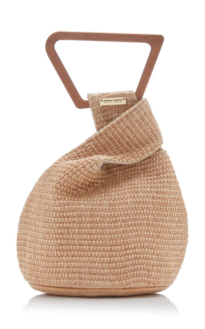 Cult Gaia Astrea Mini Raffia Top Handle Bag
