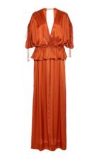 Loup Charmant Athena Front-slit Silk Gown