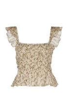 Sir The Label Alba Smocked Pliss Top