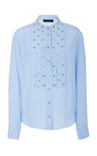 Cdric Charlier Studded Pleated-bib Crepe Shirt