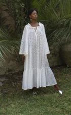 Moda Operandi Luisa Beccaria Broderie-cotton Maxi Dress