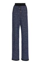 Balmain Sequin Stripe Crochet-knit Pants