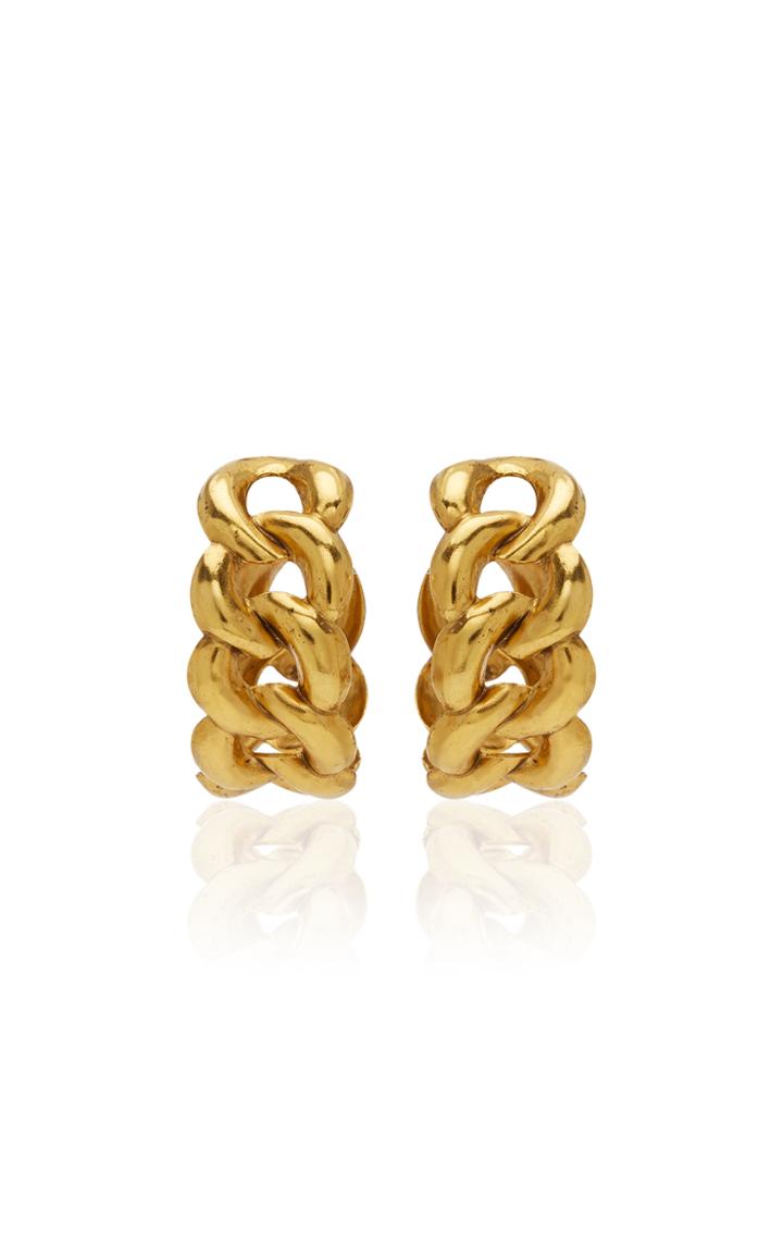 Jennifer Behr Tara Plated Brass Hoops