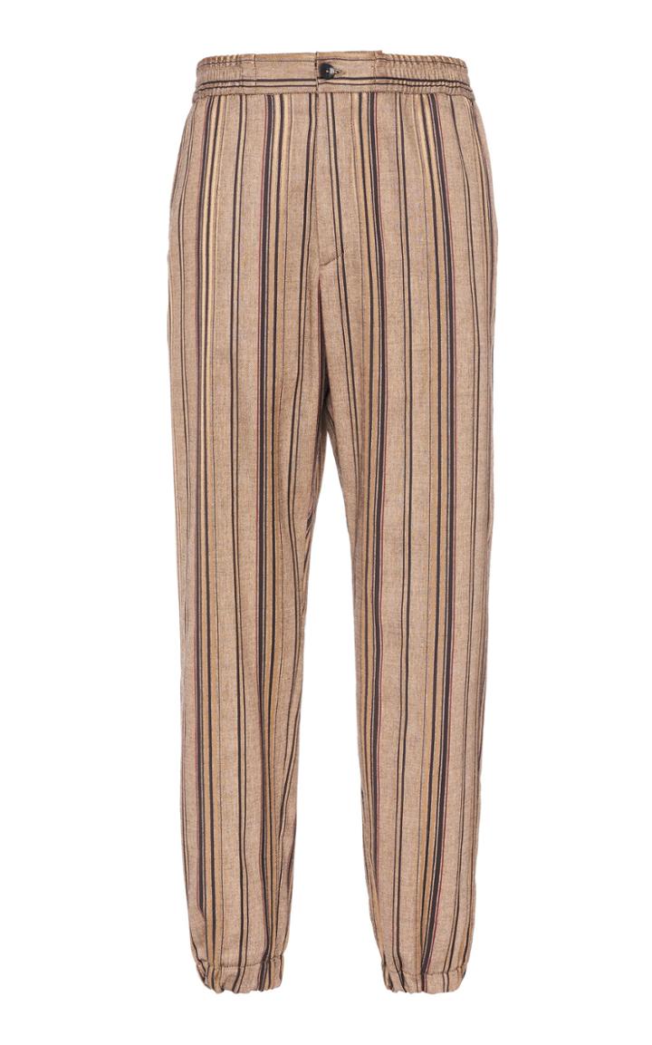 Etro Striped Cuffed Hem Trousers