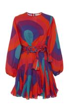 Rhode Ella Belted Printed Cotton Mini Dress