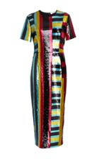 Diane Von Furstenberg Saxon Stripe Sequin Dress
