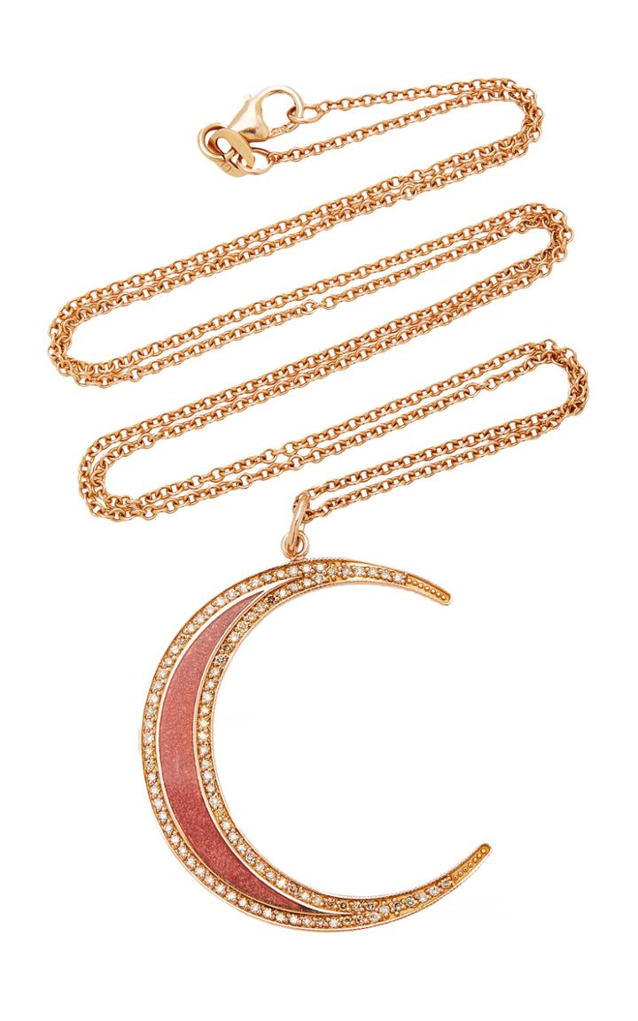 Andrea Fohrman Celestial Crescent Enamel Necklace
