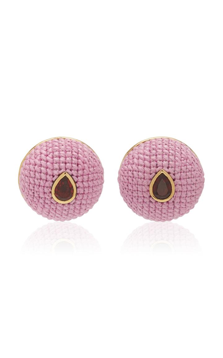 Moda Operandi Maria Frering Pink Study Of Colour Semi-sphere Earrings