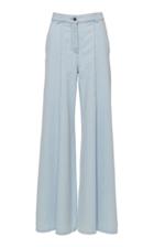 Alberta Ferretti Flared Cotton Blend Pants
