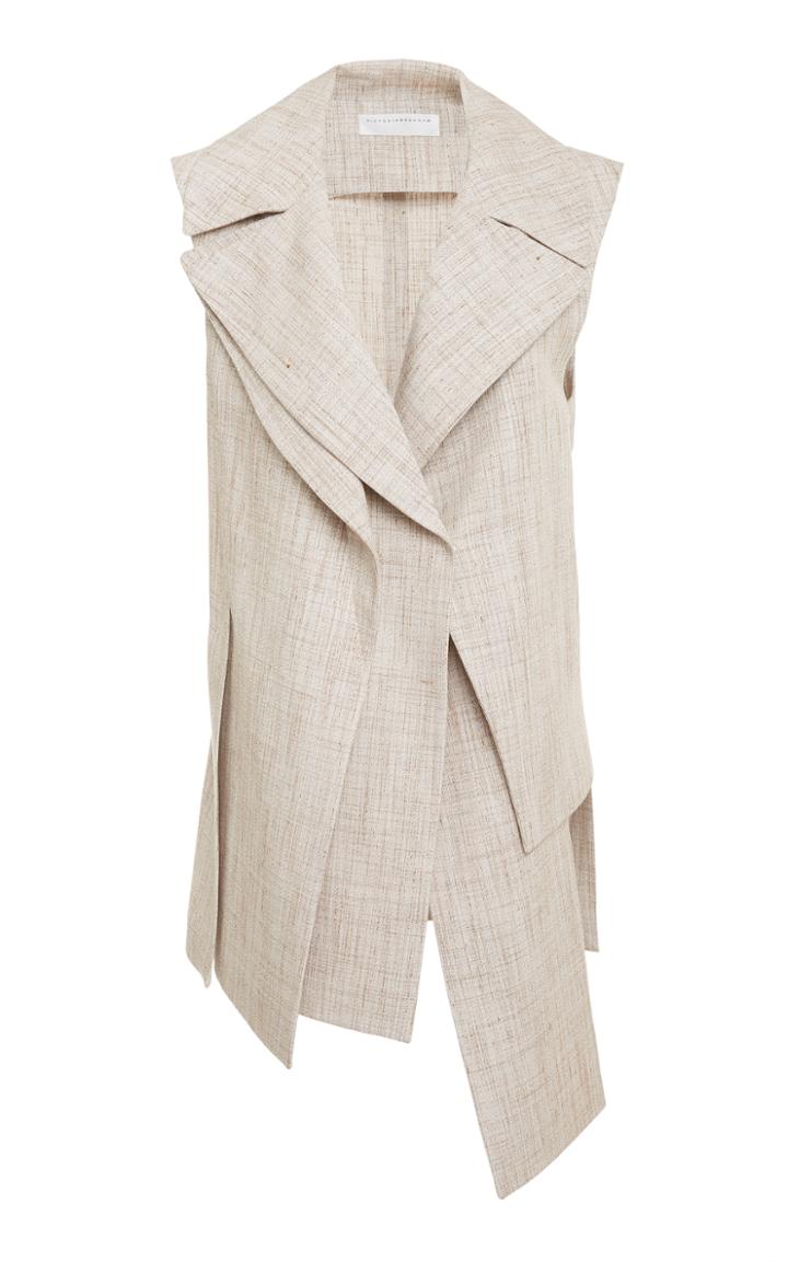 Victoria Beckham Slub Mlange Layered Gilet