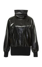 Givenchy Balloon-sleeve Leather Blouse