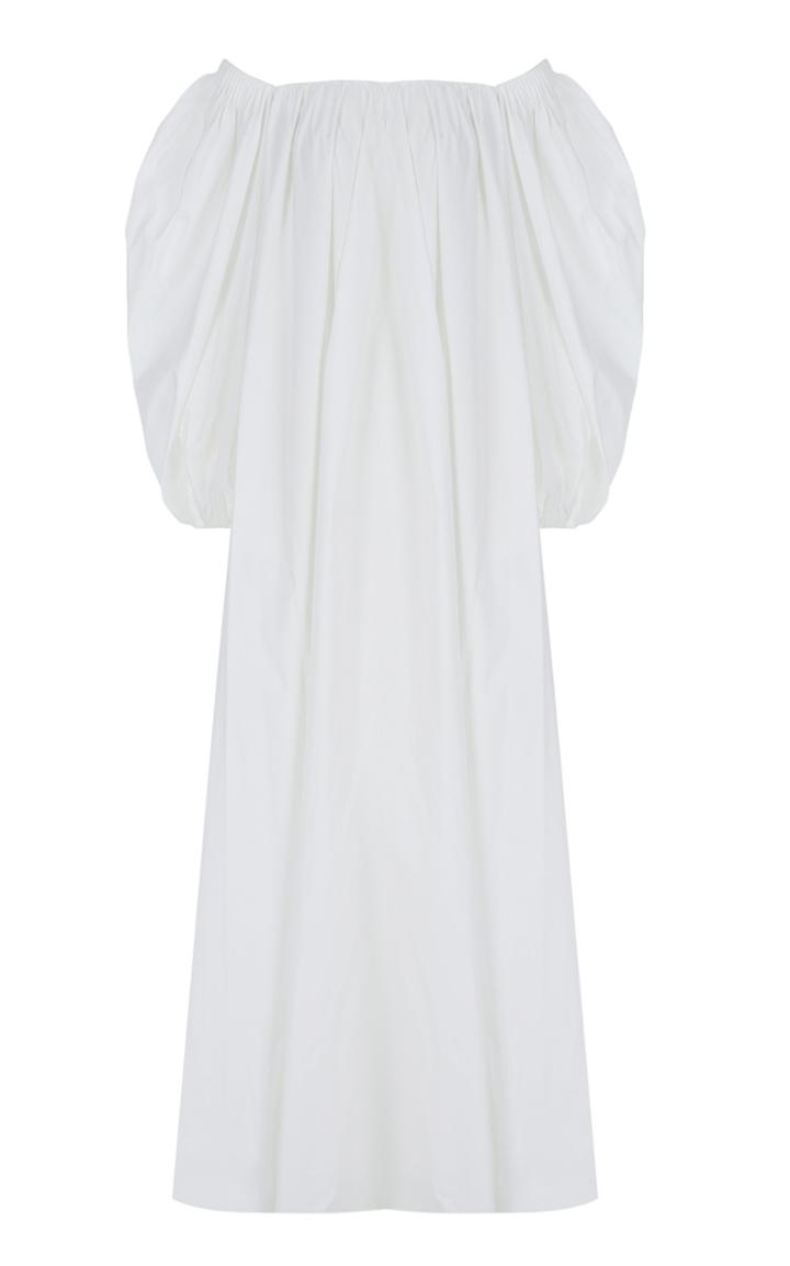 Moda Operandi Zeynep Aray Puff Cotton Midi Dress