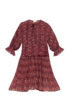 Moda Operandi Bytimo Plisse Printed Chiffon Mini Dress