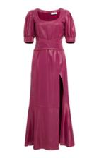 Prabal Gurung Geena Ruched Sleeve Wrap Front Dress